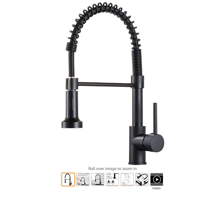 matte black kitchen faucet from amazon