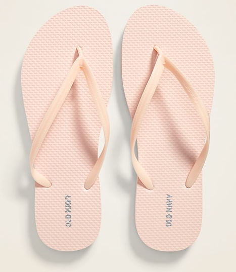 blush pink old navy flip flops 