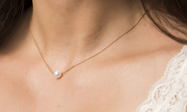 dainty pearl choker necklace